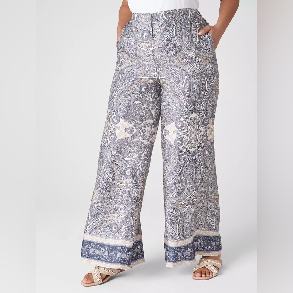 EUC Lane Bryant Satin Wide Leg Pant